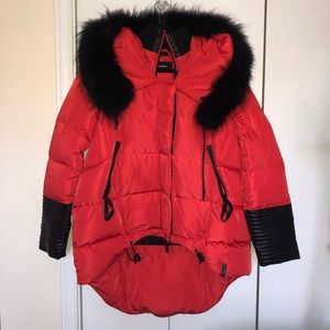 rudsak Chapais Down Puffer With Fur Trim